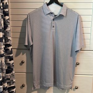 Men’s XL Foot Joy Golf Polo in Blue and White Stripe